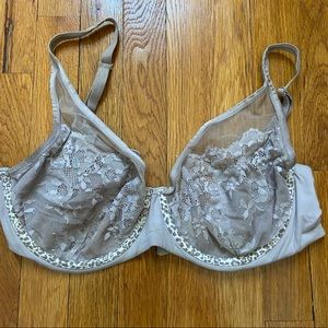 Body by Victoria Unliked Bra Beige Animal Print on band 38DD